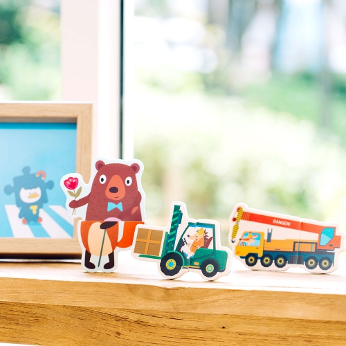 [아리아띠] 자석퍼즐 4종 택1 동물 자동차 바다 과일