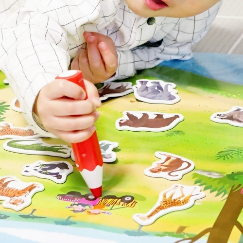 [아리아띠] 붙이고익히고 사운드 자석포스터 ver.2 동물 바다 우리동네