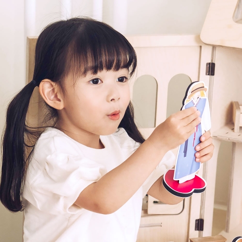 [아리아띠] 모모&코코 인형옷갈아입히기 자석 코디놀이 역할놀이