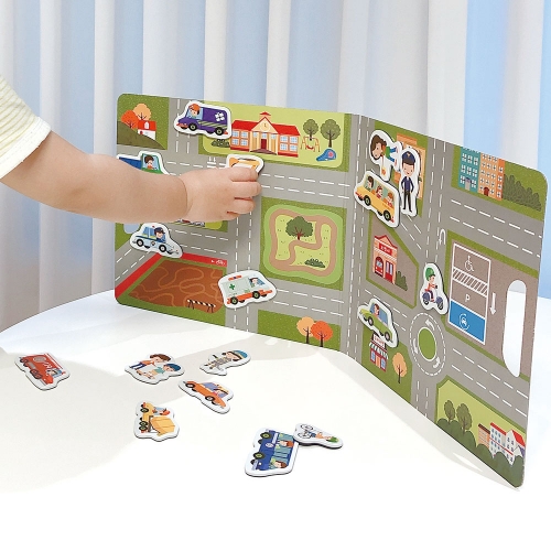 [아리아띠] 착착 자석놀이 스티커 3종 택1 농장 슈퍼 교통