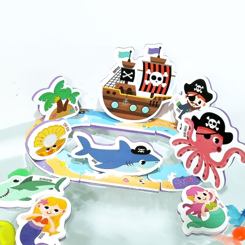 [아리아띠] 물놀이 스티커 4종 택1 동물 바다 보물섬 탈것