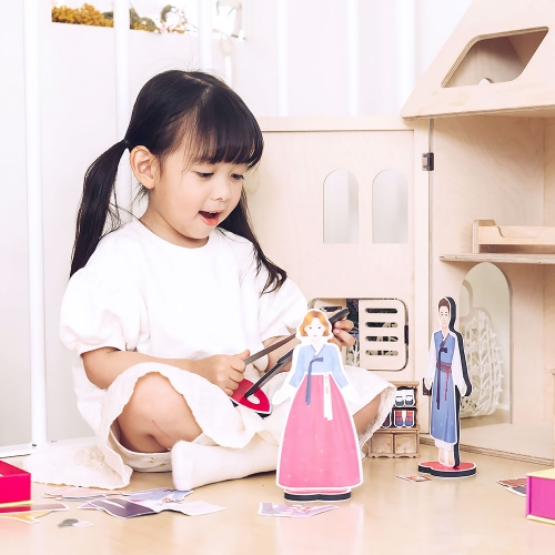 [아리아띠] 로이&나나 인형옷갈아입히기 자석 코디놀이 역할놀이