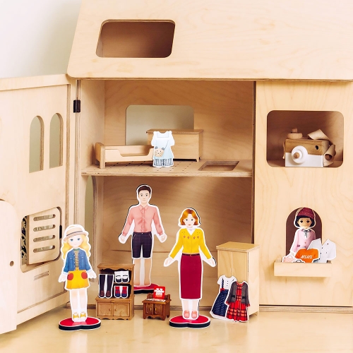 [아리아띠] 로이&나나 인형옷갈아입히기 자석 코디놀이 역할놀이