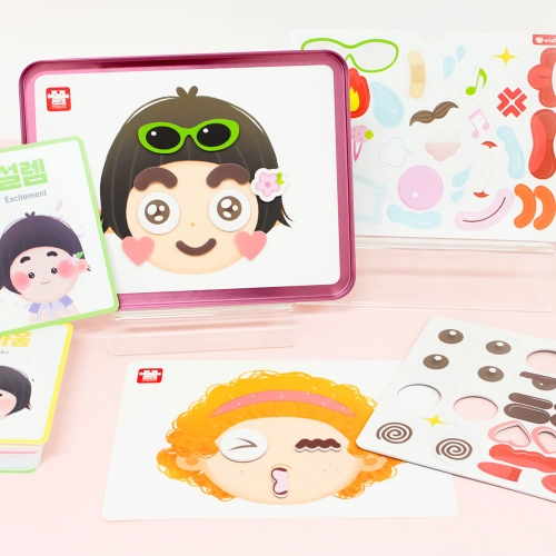 [아리아띠] 토닥토닥 감정놀이 50가지 카드 표정 자석놀이