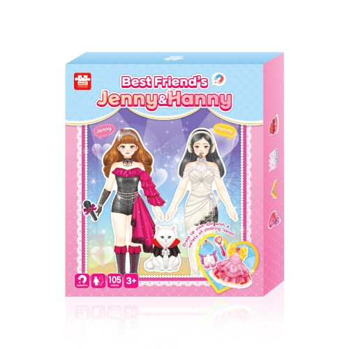 [아리아띠] 제니&하니 인형옷갈아입히기 자석 코디놀이 역할놀이