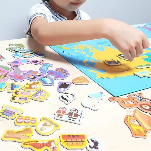 [아리아띠] 세계지도 자석 퍼즐놀이