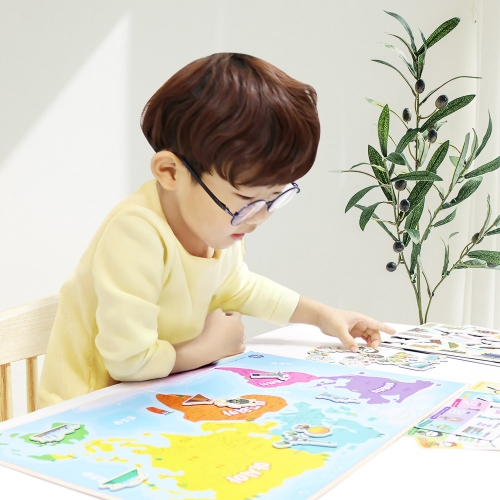 [아리아띠] 미스테리 월드 어드벤처 세계지도 자석놀이