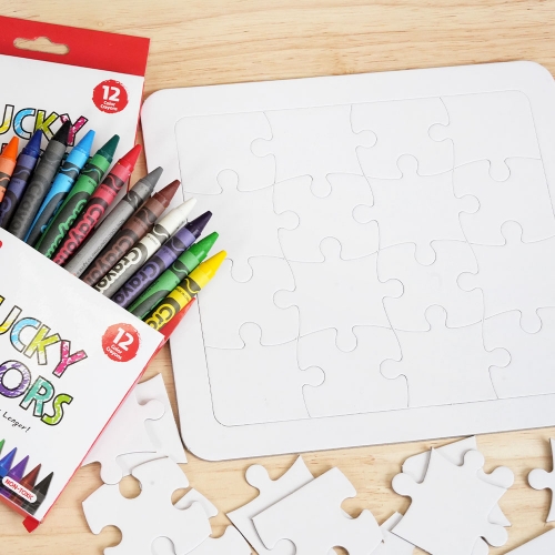 [아리아띠] 컬러링 퍼즐 10개 세트 DIY 어린이집 구디백 답례품 그림그리기