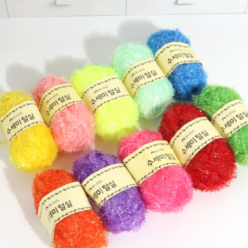 메이크문구 수세미털실 미니 10색상