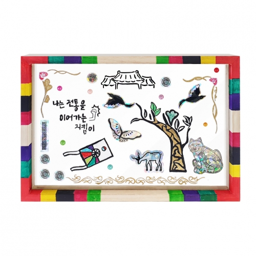 투명 전통 액자 만들기 세트 자개 스티커 전통액자 꾸미기 방과후 체험 수업 반제품