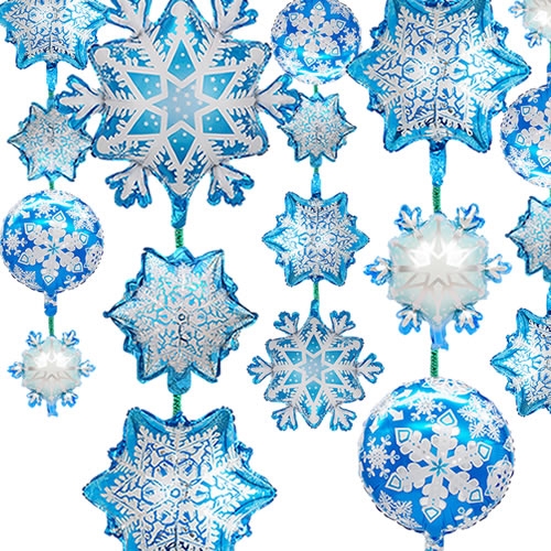 겨울 눈송이 풍선(5개)