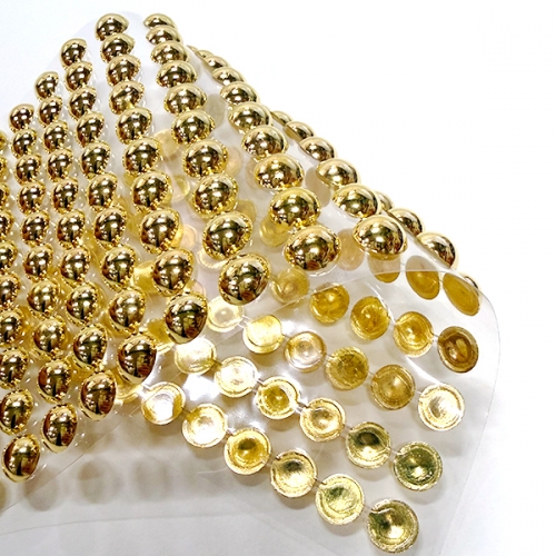 [탑키드] 원형 반구 입체 비즈 스티커(약 8mm X 150개)