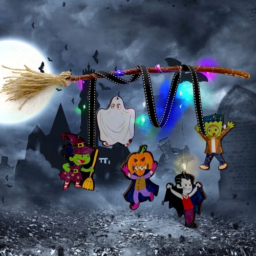 할로윈 마녀빗자루가랜더만들기 할로윈별걸이장식