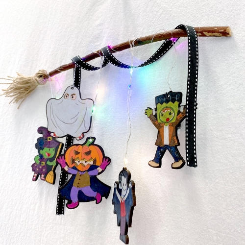 할로윈 마녀빗자루가랜더만들기 할로윈별걸이장식