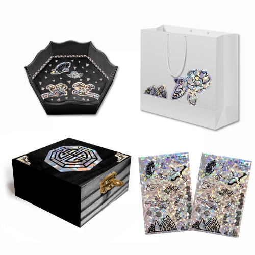 자개모양 홀로그램 스티커_학과 나비(2매)