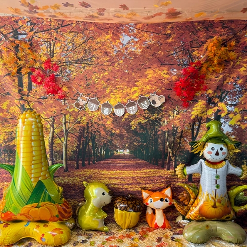 [파티붕붕] 가을 배경 세트 10 / 유치원 가을 행사 포토존 장식 어린이집 단풍 환경구성 소품