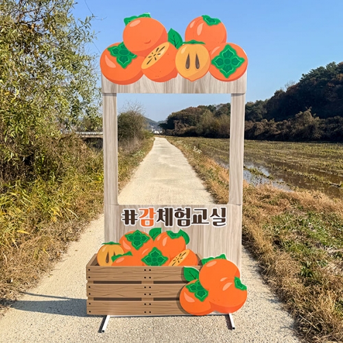[파티붕붕] 감 체험 포토존 135 / 어린이집 유치원 감따기 체험 교실 판넬 가을 체험학습 포토존