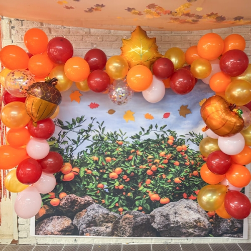 [파티붕붕]가을숲 낙엽 가랜드 / 가을 낙엽 가랜드 단풍잎 교회 추수감사 파티 장식 용품