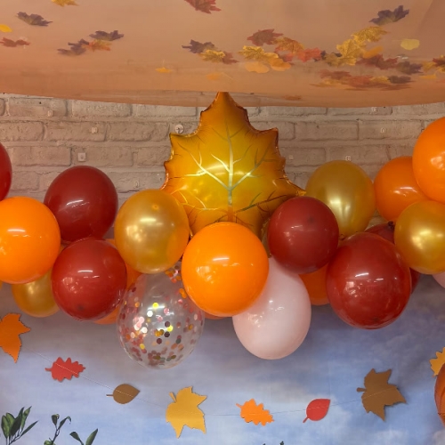 [파티붕붕] 가을 배경 세트 06 / 어린이집 유치원 가을 감귤 귤나무 체험 놀이 포토존 장식