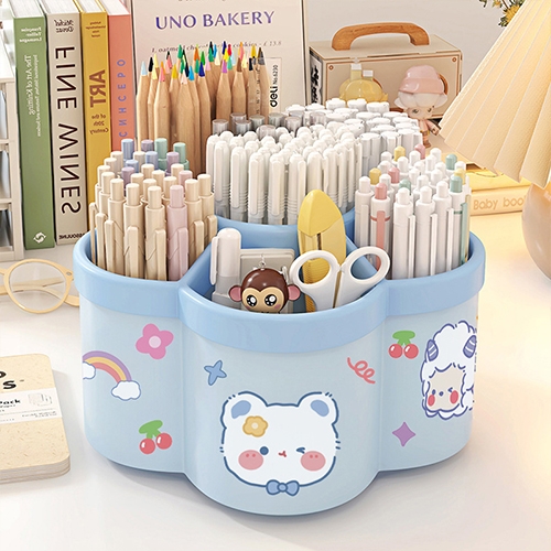 [아트필드] 파스텔 회전 대용량 펜꽂이 (꾸미기 스티커 증정)