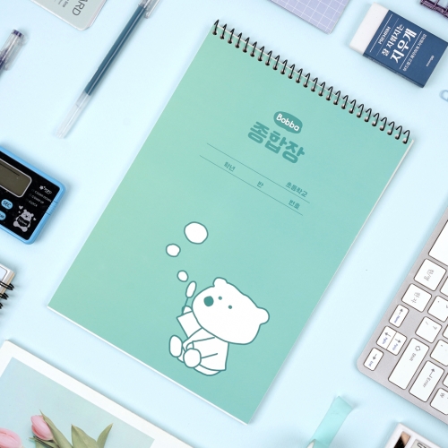 보바 버블 종합장 두꺼운 스프링 무지 연습장