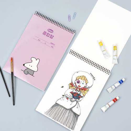 보바 심플 종합장 두꺼운 스프링 무지 연습장