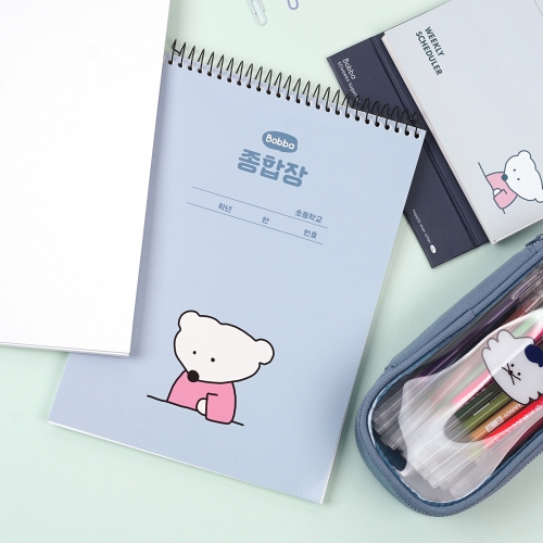 보바 심플 종합장 두꺼운 스프링 무지 연습장