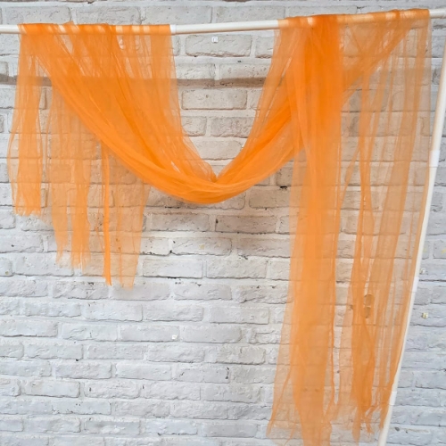 [파티붕붕] 주황 망사 원단 / 레이스 오렌지 망사 원단 오렌지데이 가을 단풍놀이 포토존 장식