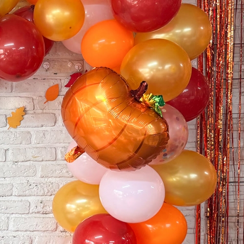 [파티붕붕] 풍성한 축복 아치 풍선세트 / 가을 단풍놀이 오렌지데이 풍선 교회 추수감사절 데코 장식