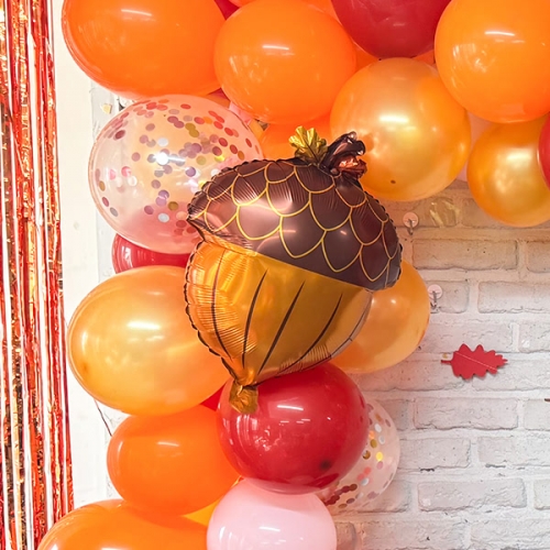 [파티붕붕] 풍성한 축복 아치 풍선세트 / 가을 단풍놀이 오렌지데이 풍선 교회 추수감사절 데코 장식
