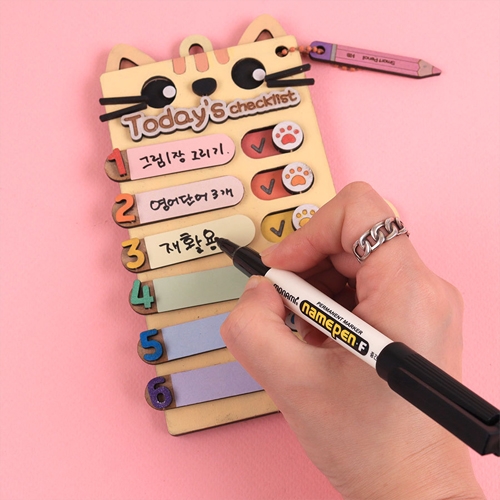 [아이디몬] 우드 DIY 체크리스트 (스티커포함)