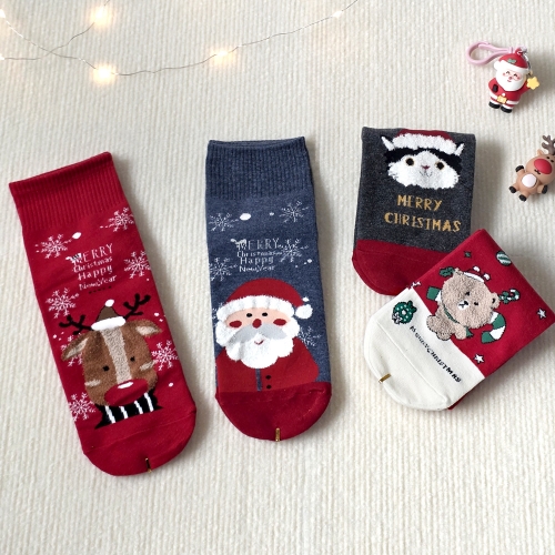 오키도키 크리스마스 부클 자수양말 (4개)