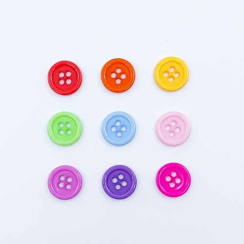 [대원피앤피] 플라스틱 단추 11mm 원형(3종 택1/부자재/비즈공예)