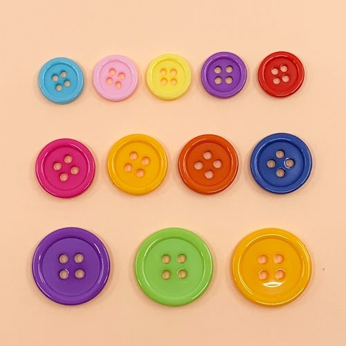 [대원피앤피] 플라스틱 단추 원형 전체 혼합(2종 택1/부자재/비즈공예)