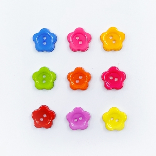 [대원피앤피] 플라스틱 단추 12mm 꽃(2종 택1/부자재/비즈공예)