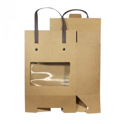 크라프트 투명창 가방 단품