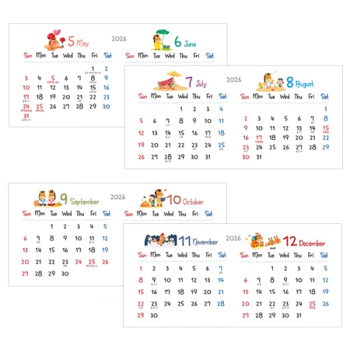 종이 달력 단품 2026년 캘린더 말의 해