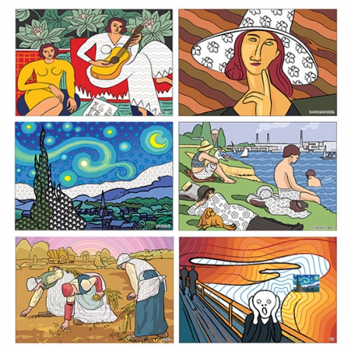 스탠드형 만년달력 내가 그려보는 패턴 명화