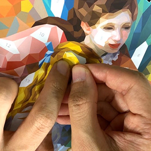 스탠드형 만년달력 명화로 즐기는 폴리곤 아트