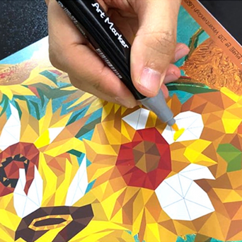 스탠드형 만년달력 명화로 즐기는 폴리곤 아트