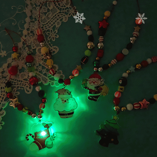 [만꾸] 크리스마스 LED 목걸이