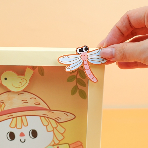 [오늘놀이] 가을 열매 입체 팝업 액자 만들기(도안 4장/꾸미기 스티커 포함/KC인증)