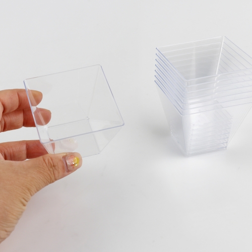 메이크문구 플라스틱 사각컵