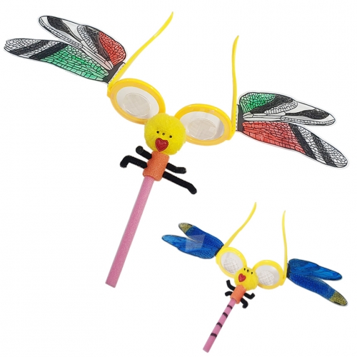 [더조은키즈] 생태놀이 잠자리 안경 만들기 -1인용 자연체험 역할놀이 키트 유치원 테마학습 세트