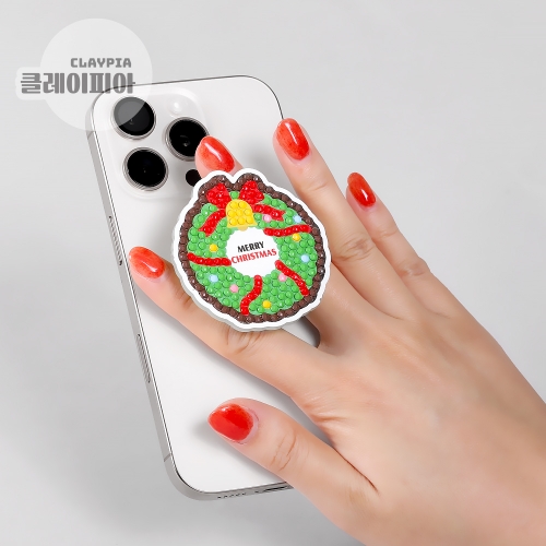 크리스마스 보석십자수 그립톡 스마트톡 만들기