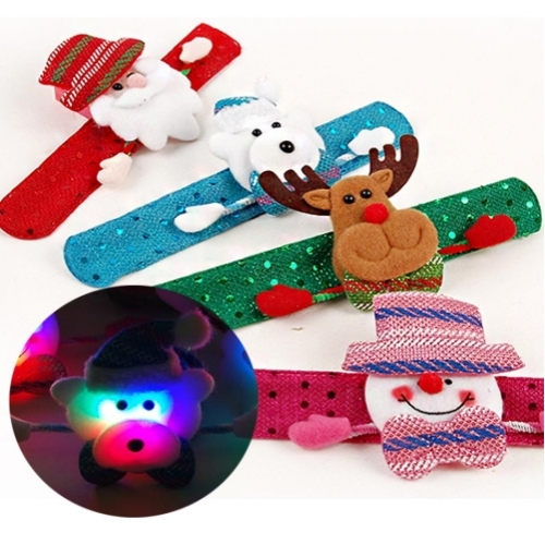 크리스마스 불빛 반짝이 밴드 (4입) 팔찌,산타밴드,악세사리