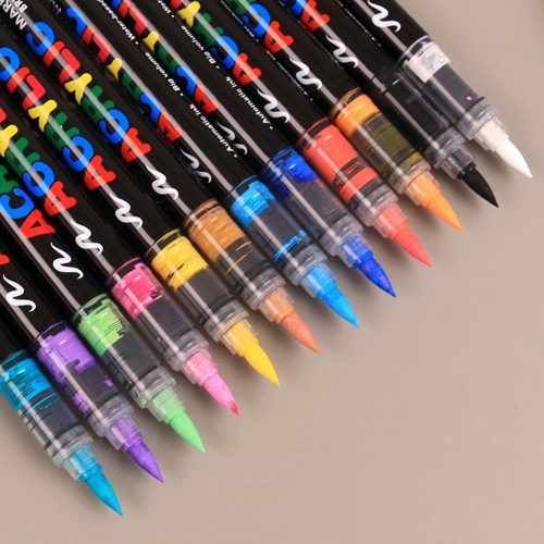 [아이디몬] 아크릴펜세트 브러쉬타입 (12색/24색 택1)