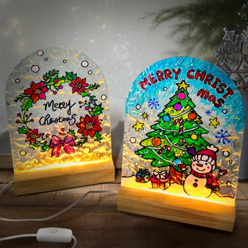 [탑키드] LED 크리스마스 아크릴 무드등 만들기(원목 받침)
