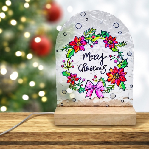 [탑키드] LED 크리스마스 아크릴 무드등 만들기(원목 받침)