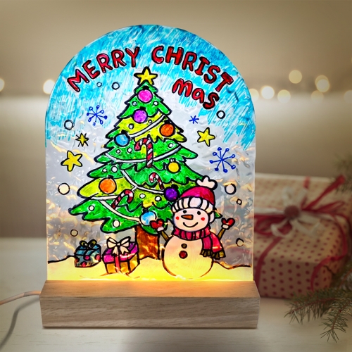 [탑키드] LED 크리스마스 아크릴 무드등 만들기(원목 받침)